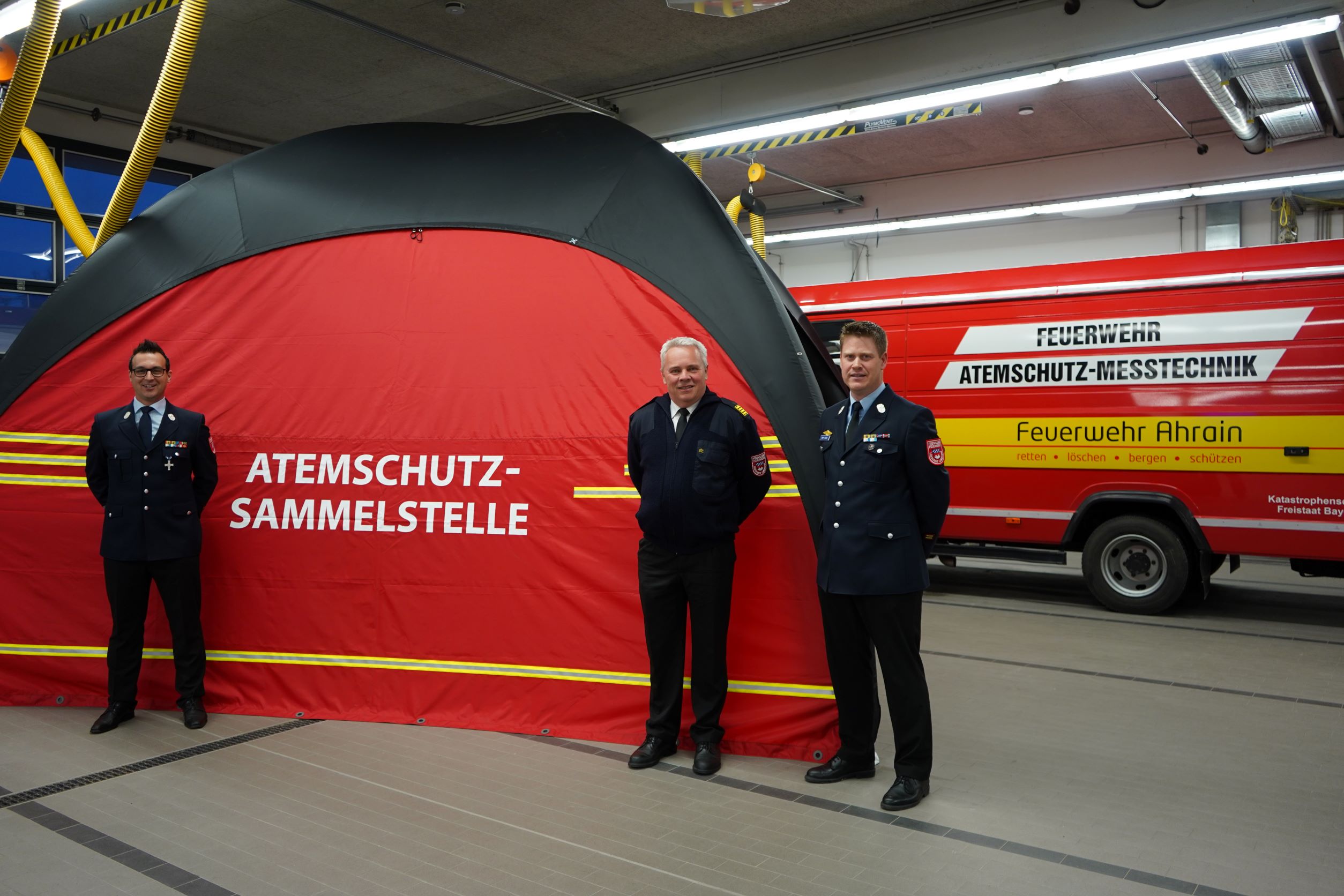 Schnelleinsatzzelt: Neue Ausrüstung für die Feuerwehr Ahrain